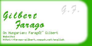 gilbert farago business card